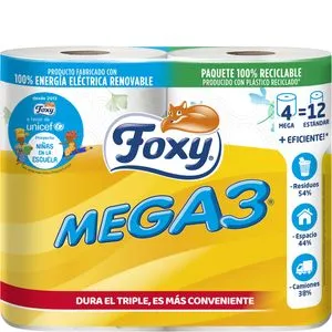 Papel higiénico mega 4 rollos