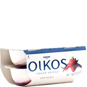 Yogur griego con fresas 4x110g