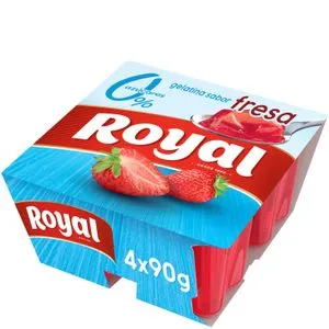 Gelatina sabor fresa 0% azúcares 4x90 g