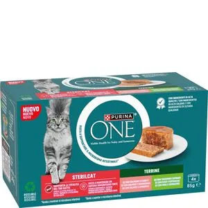Comida para gatos esterilizados con salmón 4x85 g