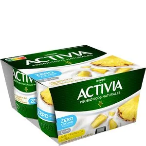 Yogur bífidus desnatado con piña 4x125 g