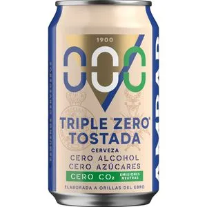 Cerveza tostada triple zero sin alcohol lata 33 cl