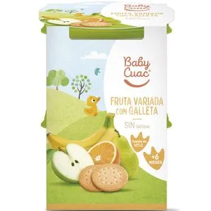 Tarrito fruta variada y galleta 2x200 ml