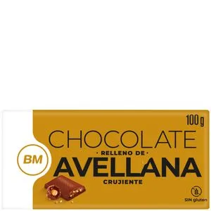 Chocolate relleno de avellana crujiente 100 g