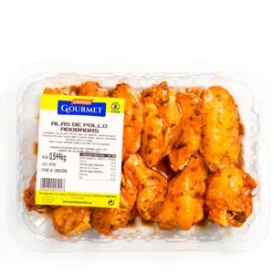 Alas de pollo adobadas (bandeja 550 g aprox)