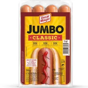 Salchicha jumbo 4 unidades 350 g