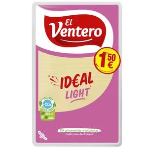 Queso tierno light en lonchas 80 g