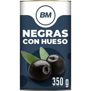 Aceituna negra con hueso 350 g