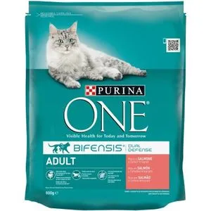 Comida para gatos adultos con salmón y cereal 800g