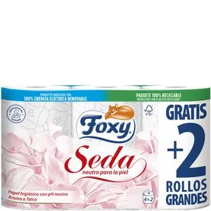 Papel higiénico seda 4+2 rollos
