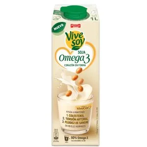 Bebida de soja omega 3 brik 1 litro