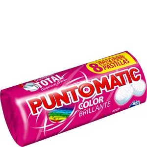 Detergente automático color brillante 8 pastillas