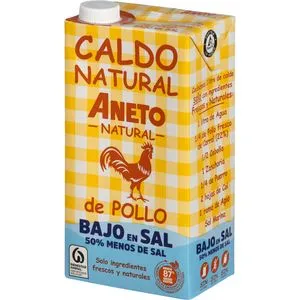 Caldo de pollo natural bajo en sal 1 l