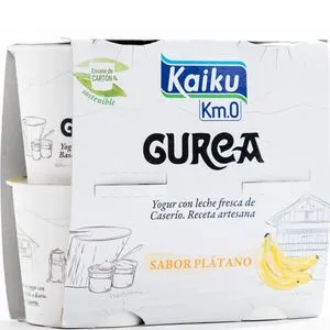 Yogur de caserío sabor plátano 4x115 g