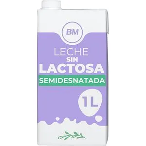 Leche semidesnatada sin lactosa 1 l