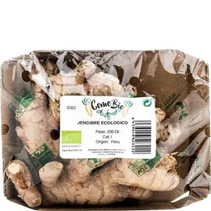 Jengibre ecológico bandeja (200 g aprox)
