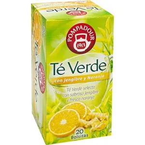 Té verde jengibre y naranja 20 sobres