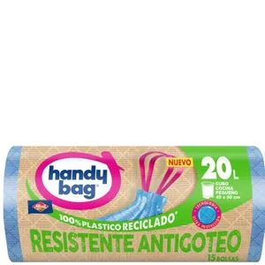 Bolsa basura antigoteo 100% 20L 15 bolsas