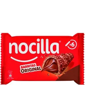 Barrita de crema de cacao y avellanas 6 unidades
