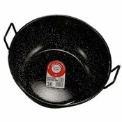 Paellera honda con asas esmaltada 30cm