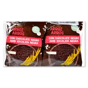 Tortitas de arroz con chocolate negro