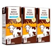 Batido al cacao paq. 3 u. de 200 ml