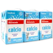 Leche desnatada calcio paq. de 6 brics