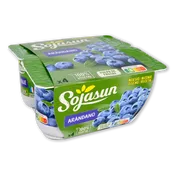 Yogur Soja Sojasun con arándanos 4 u. de 100 g
