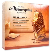 Helado sandwich la Menorquina honeycomb paq. de 3 u.