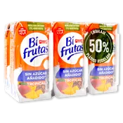 Bifrutas tropical Pascual sin azúcar paq. 6 u. de 200 ml