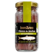 Filetes de anchoa del Cantábrico con aceite de oliva