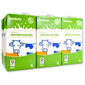 Leche semidesnatada paq. de 6 brics