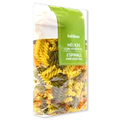 Pasta hélices con vegetales