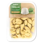 Tortelloni con requesón y espinacas