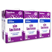 Leche sin lactosa entera paq. de 6 brics