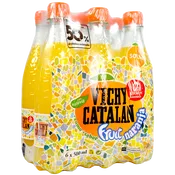 Agua con gas fruit naranja Vichy Catalan paq. de 6 u. de 50 cl