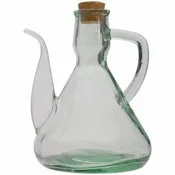 Aceitera cristal con tapon de corcho 1L 4222