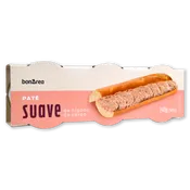 Paté de cerdo suave paq. de 3 u. de 80 g
