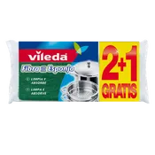 Estropajo fibra con esponja Vileda paq. 2+1