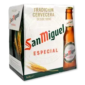 Cerveza especial San Miguel paq. de 6 u. de 25 cl