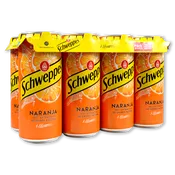Schweppes naranja sleek paq. de 8 latas