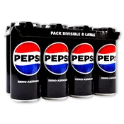 Pepsi Cola zero azúcar paq. de 8 latas
