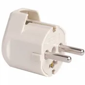 Clavija 16A 250V Salida Lateral Blanca CL407401 S.Brico