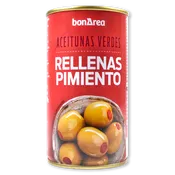 Aceitunas verdes rellenas de pimiento