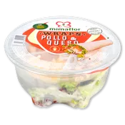 Ensalada enrollados de pollo y queso