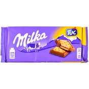 Chocolate con leche Milka con galleta tuc