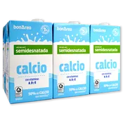Leche semidesnatada Calcio paq. de 6 brics