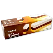 Helado barra 3 sabores nata, vainilla y cacao