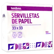 Servilletas de papel 2 capas 33 x 33 100 servilletas