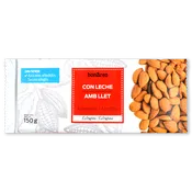 Chocolate con leche y almendras extrafino sin azúcar